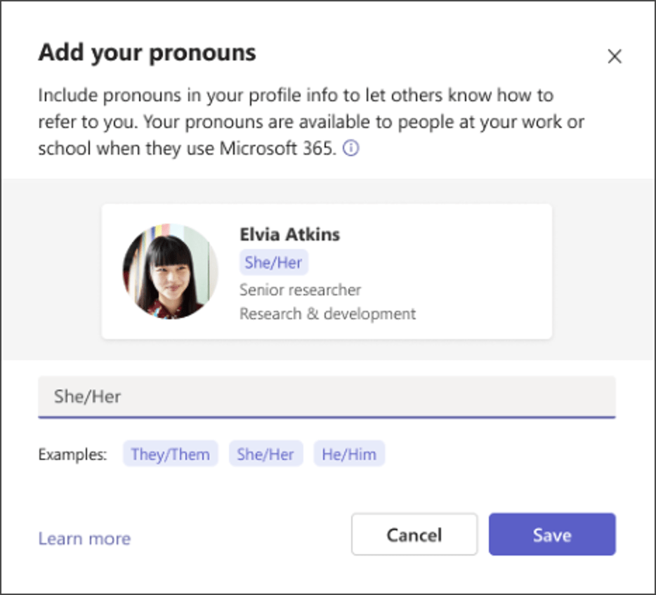 Technology at MSU Pronouns on your Microsoft 365 profile Michigan