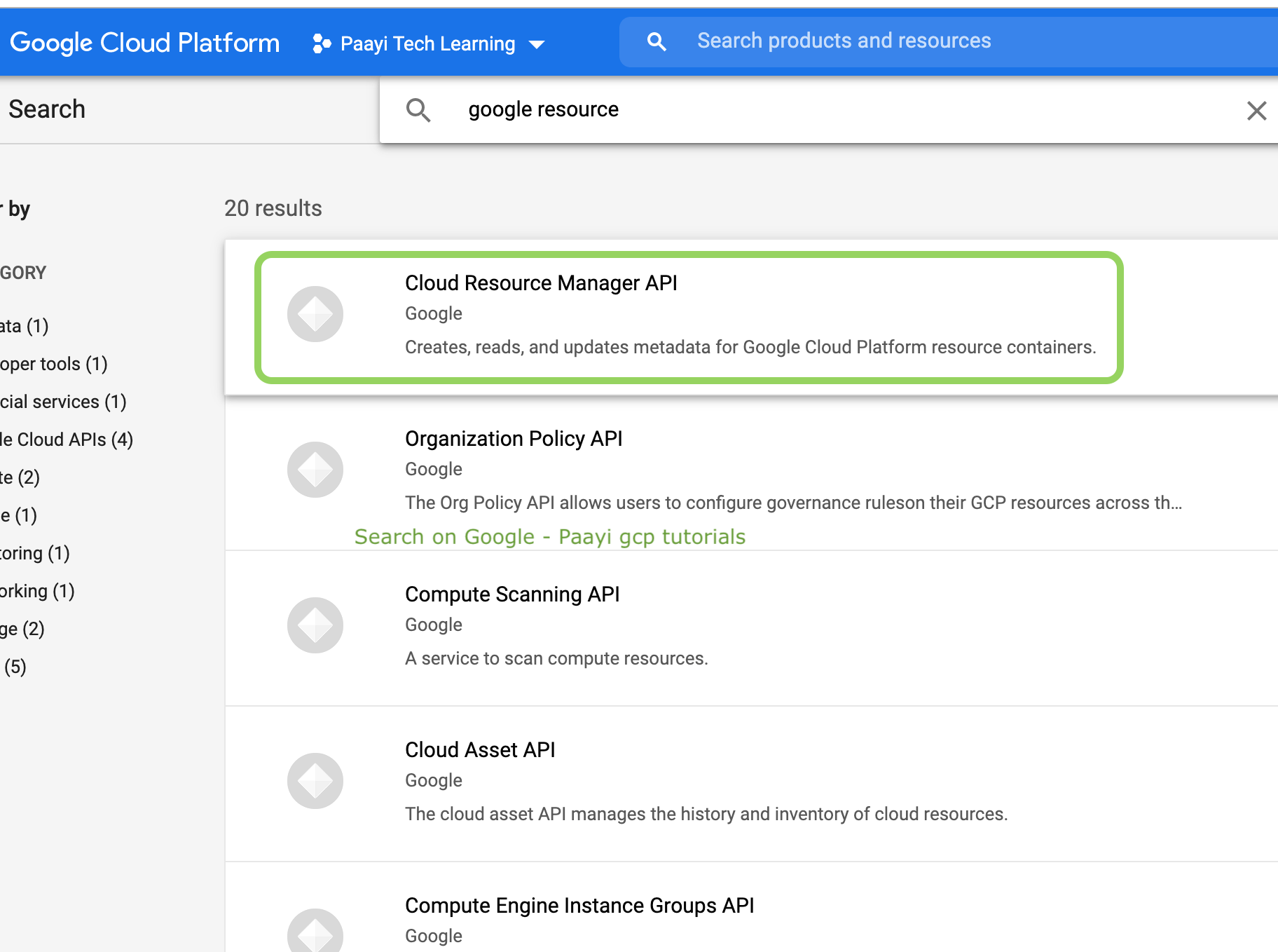 How to Enable API services in Google Cloud Console?