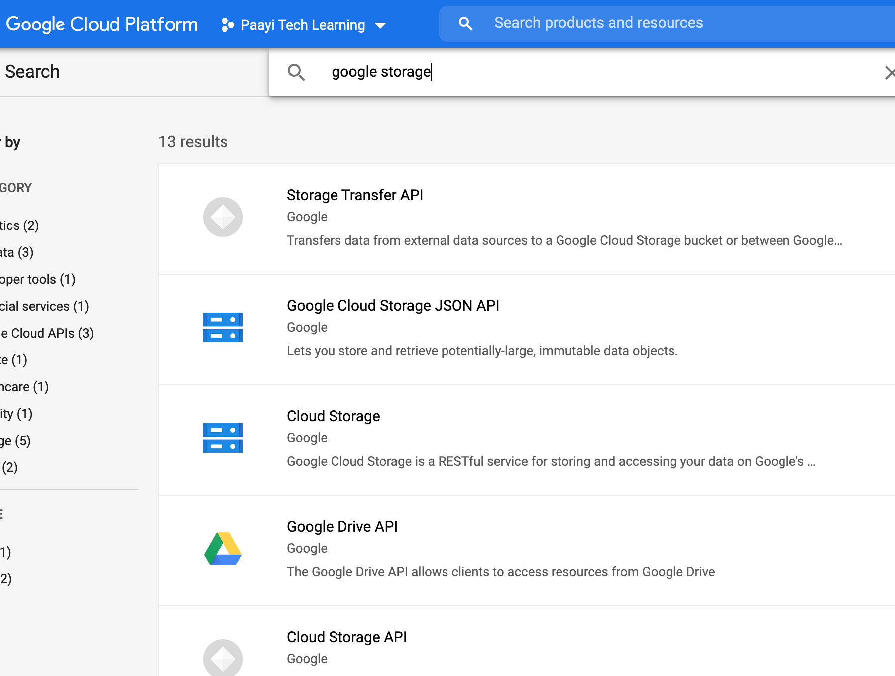 How to Enable API services in Google Cloud Console?