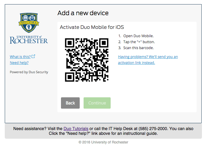 Enroll For Duo Using a Tablet University IT