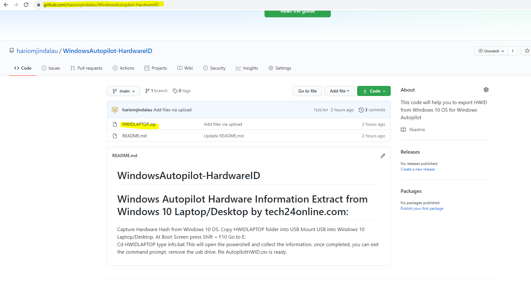 How to extract Hardware ID from Windows 10 Laptop/Desktop for Windows Autopilot