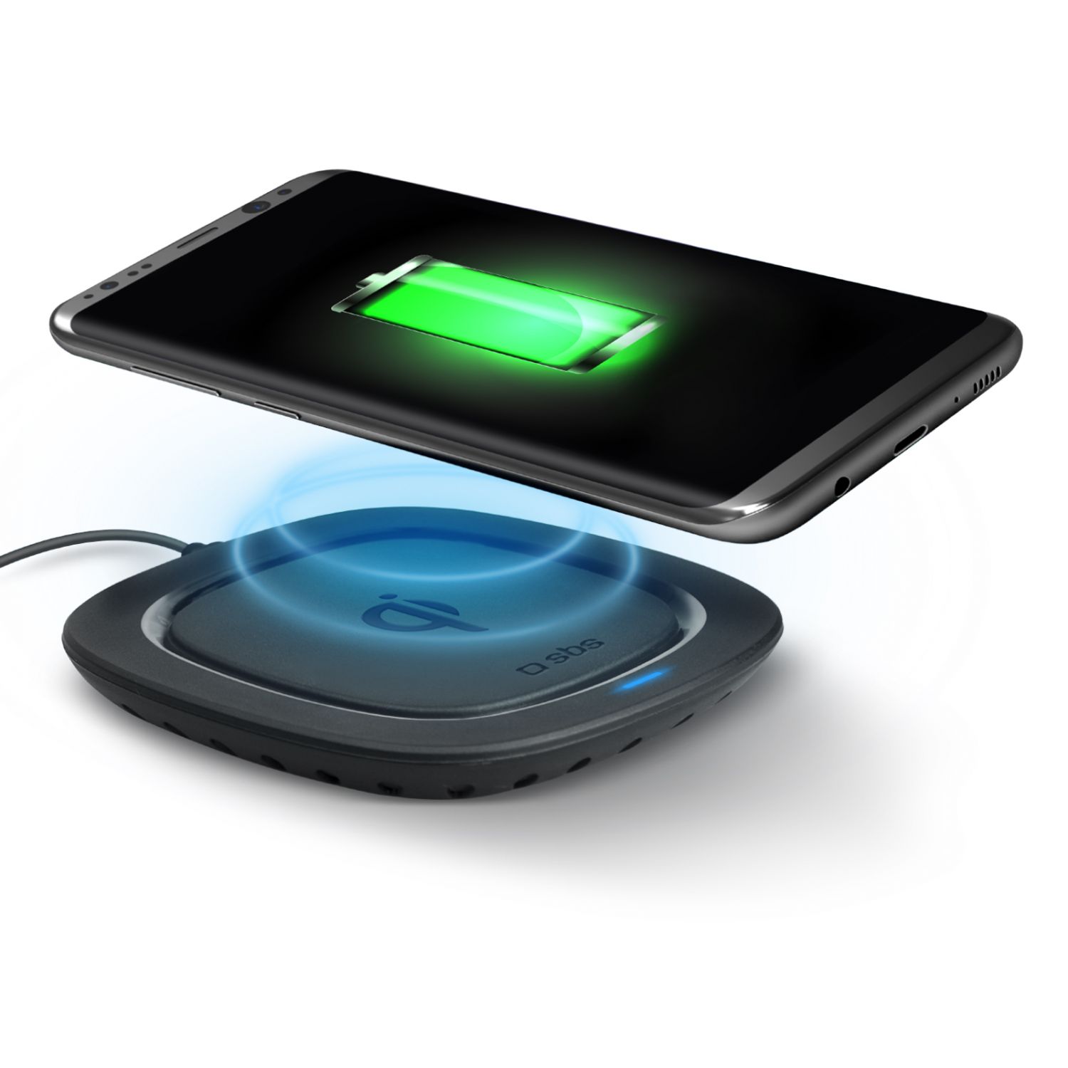 SBS Wireless Charger, Qi certified Tech 2 Tech Cyprus Online Shop.