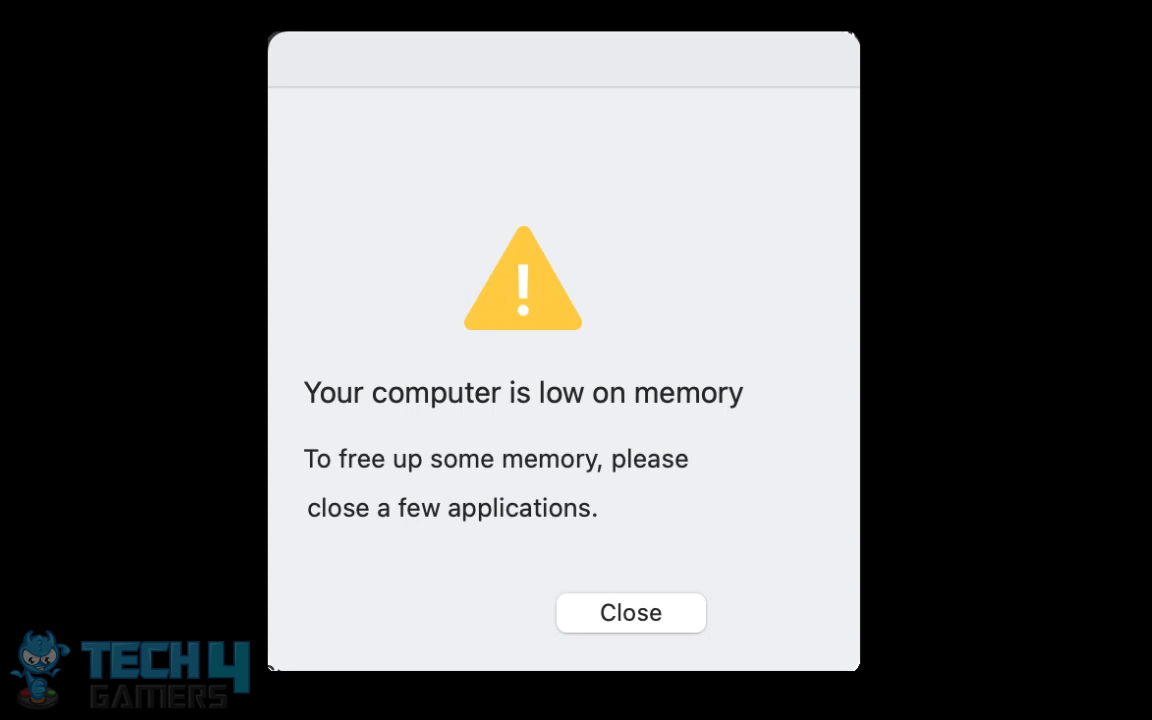 Mac Your Computer Is Low On Memory [Our Fixes] Tech4Gamers