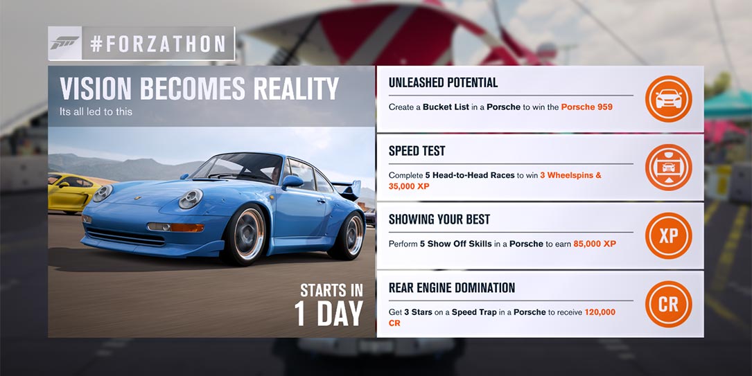 2023 Forzathon Events Forzathon October 2025th "Vision Reality" once again with