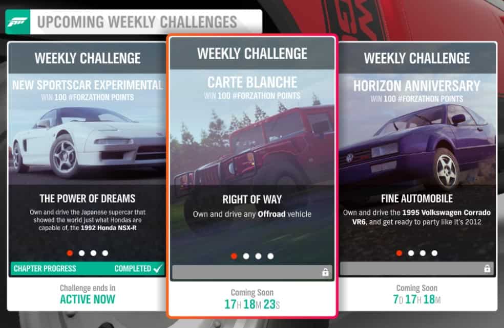 Primer Forza Horizon 4 Forzathon explained