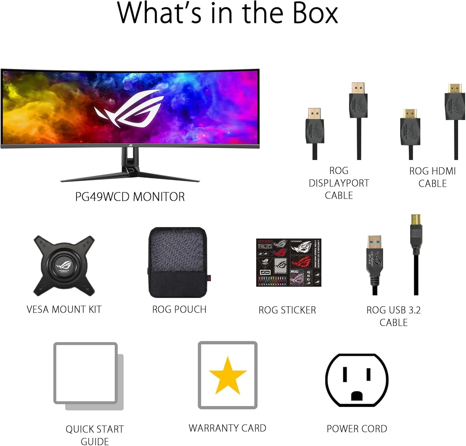 ASUS ROG Swift PG49WCD 49” Curved QDOLED Monitor