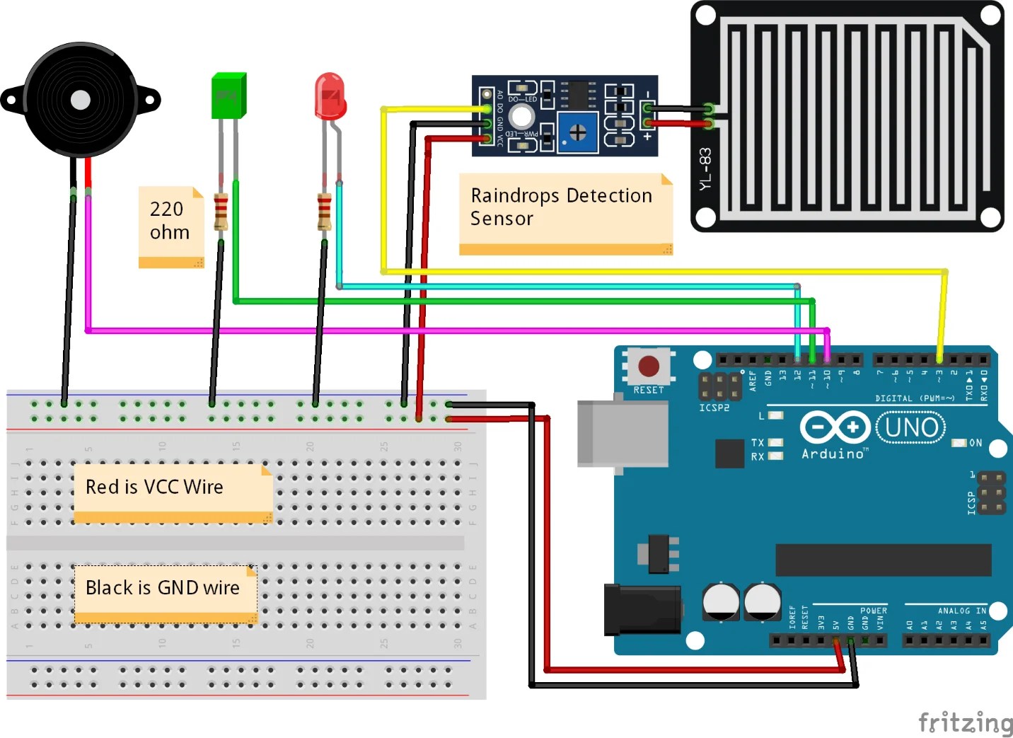 Rain sensor Arduino Mini Project Mini project of Rain Sensor Arduino
