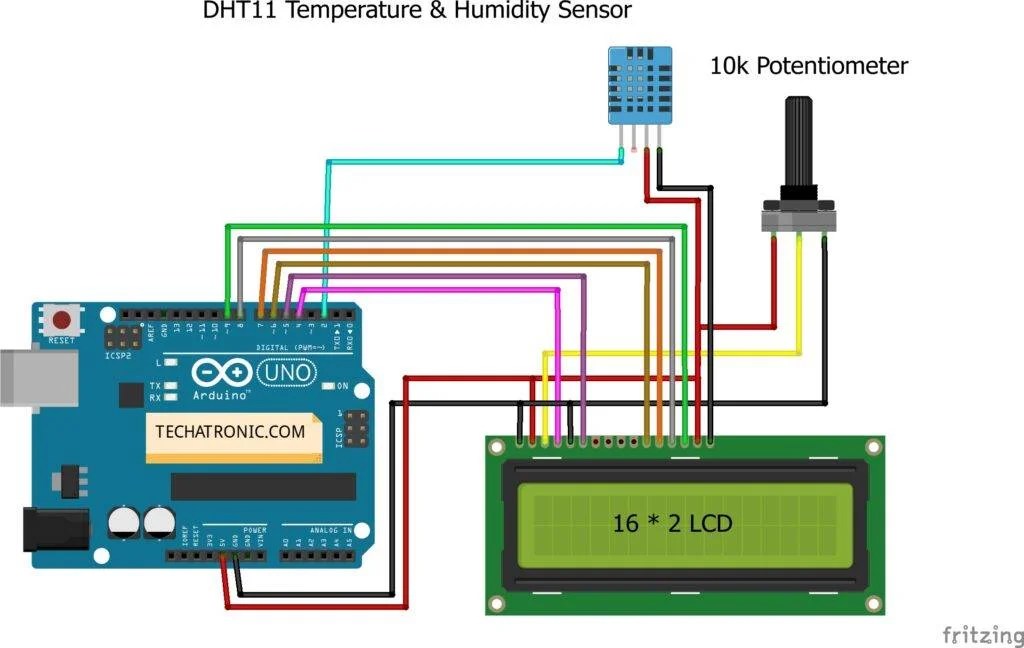 Circuit Diagram For Dht11 With Arduino