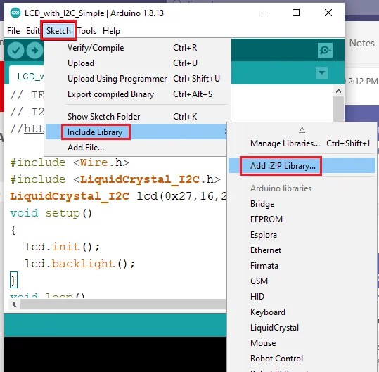 Include Libraries in Arduino IDE Library Manager GitHub