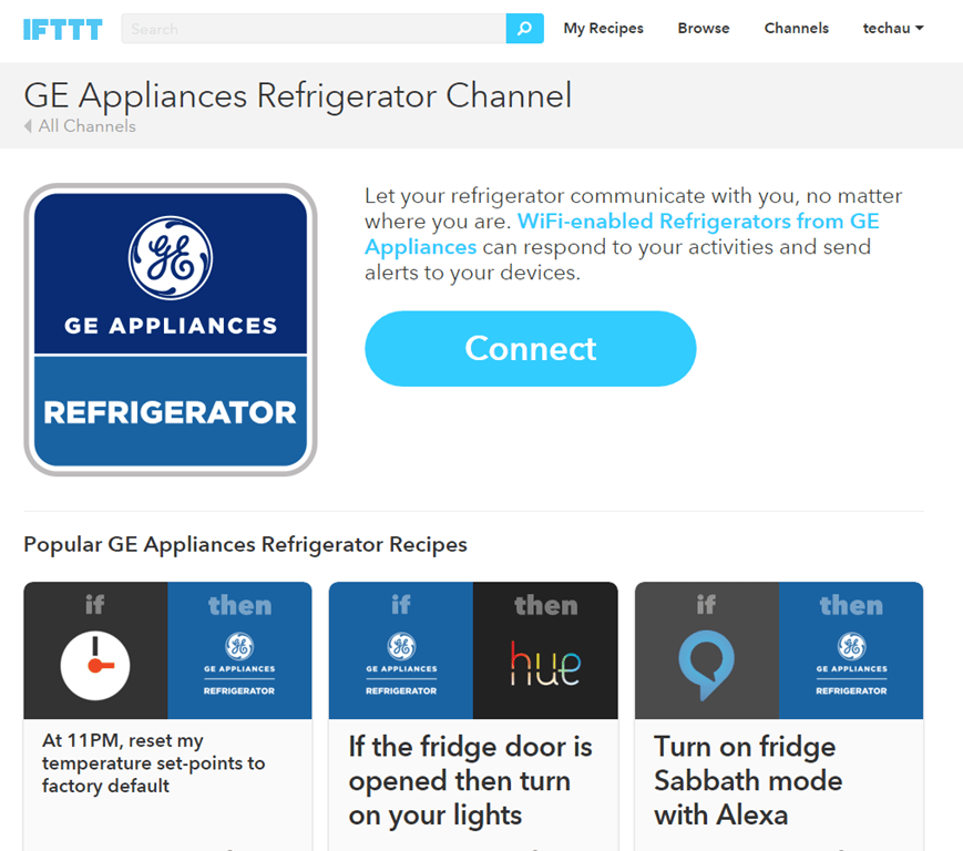 GE WiFienabled fridge first fridge on IFTTT techAU