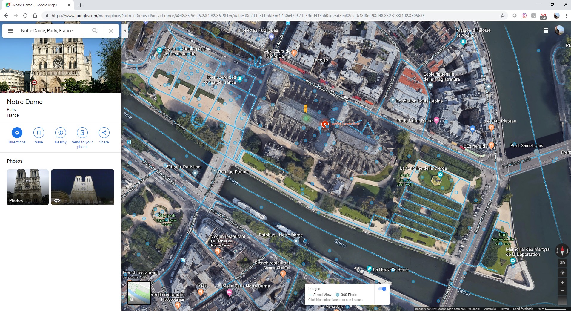 Cathédrale Notre Dame preserved on Google's Street View techAU