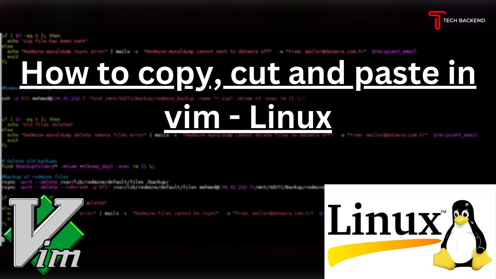 How To Copy Cut And Paste In Vim Editor March 9, 2024 Tech Backend