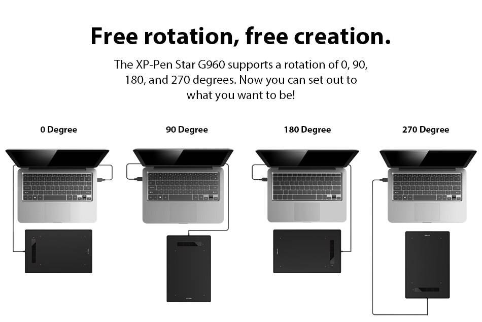 XP-Pen Star G960/960S/S Plus Graphics Tablet Digital Drawing Tablet 8192 Levels Support Windows MAC Pen Tablet Online Education