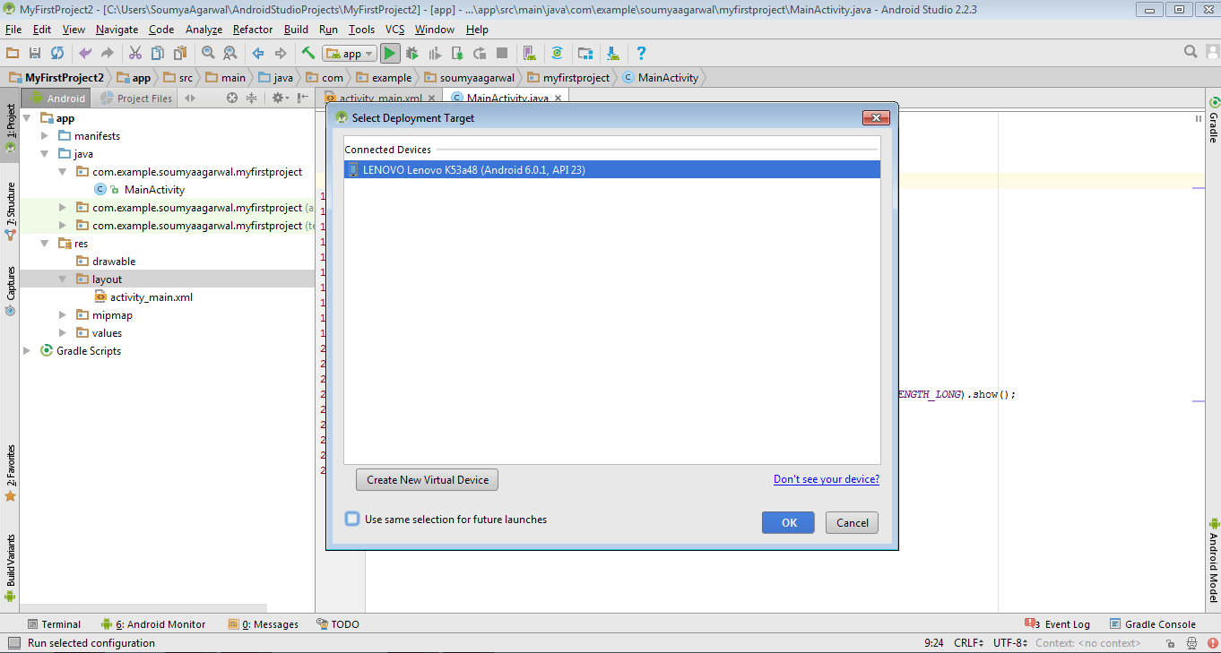 Create Android App Using Android Studio - TechBeamers