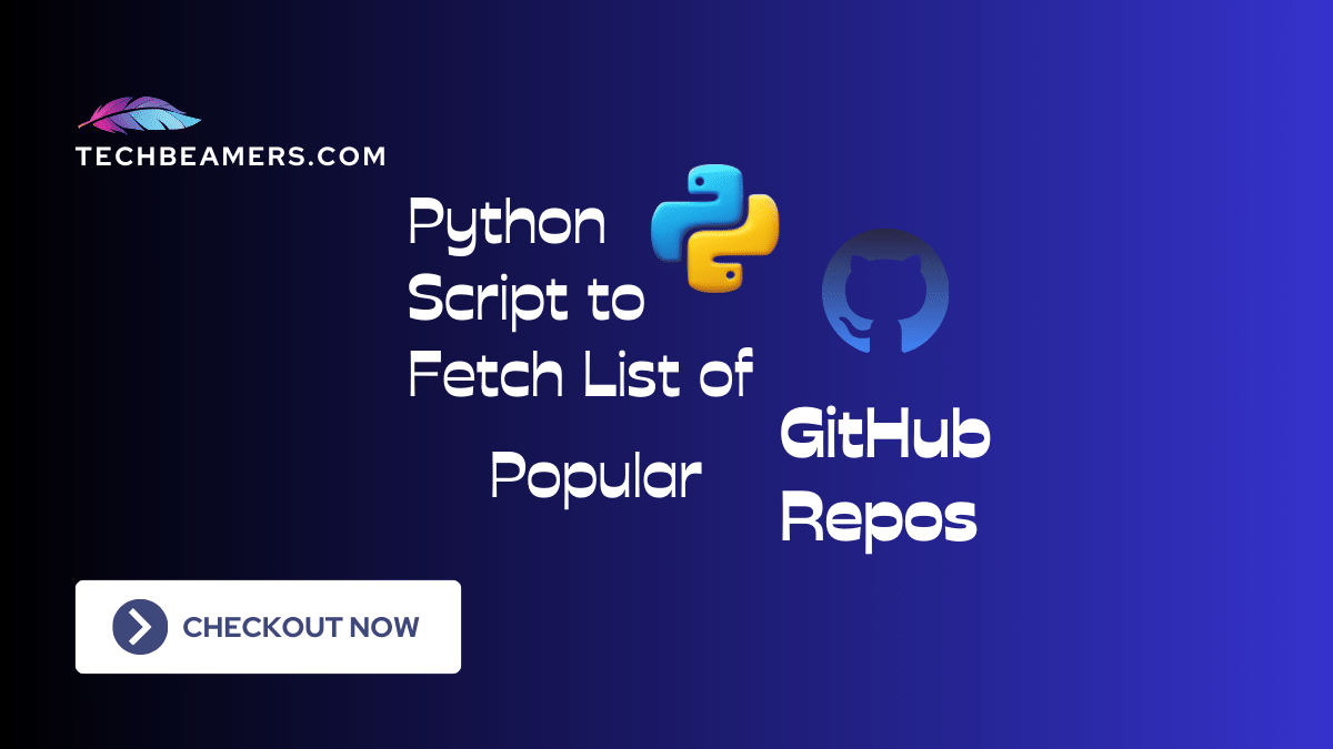 Popular GitHub Repositories List via Python Script