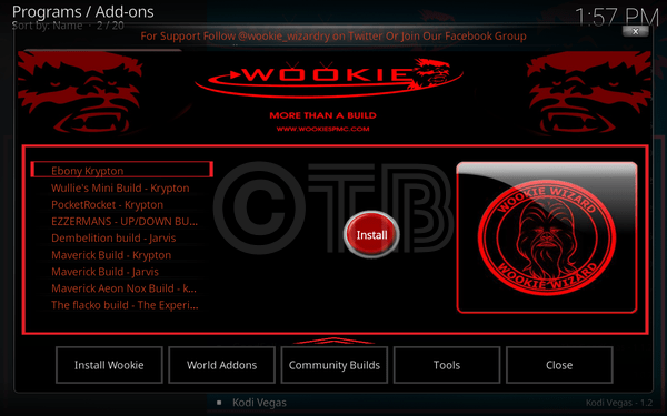 Install Ebony Kodi Build
