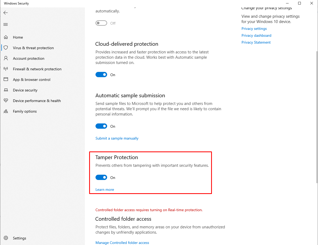 How to enable Windows 10 Tamper Protection TechBeasts