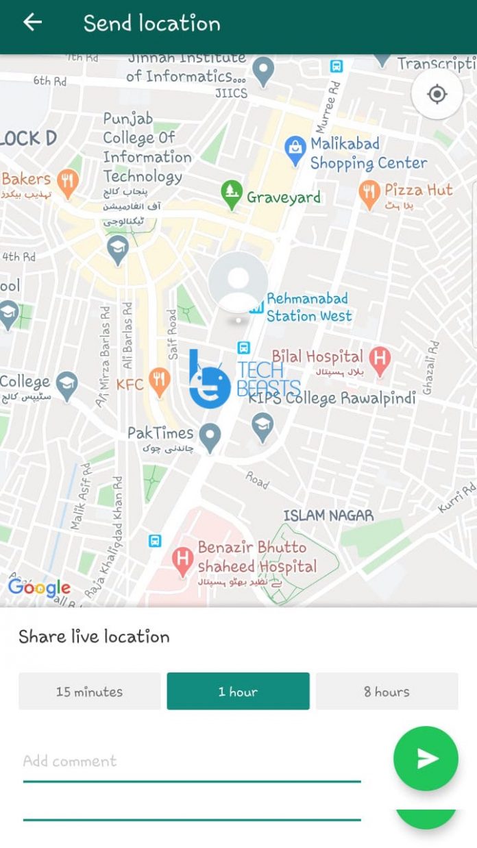 Google Maps Real Time Tracking Share RealTime Location on Google Maps & WhatsApp TechBeasts