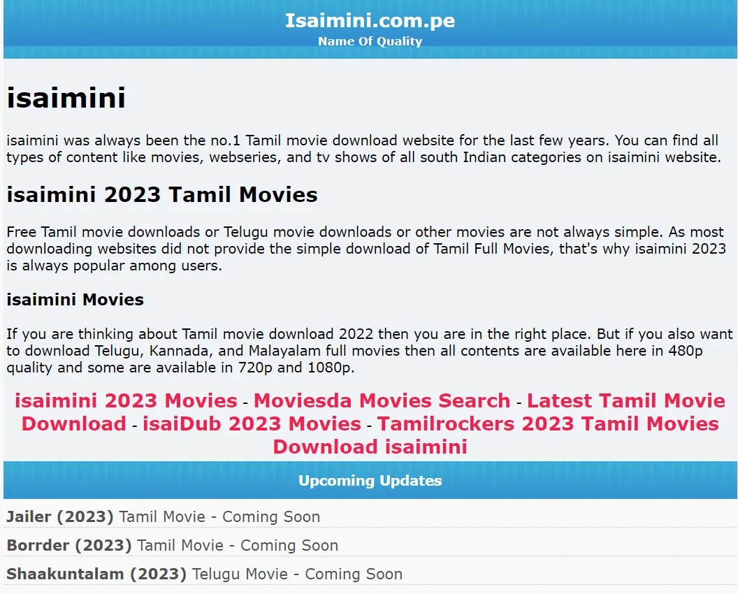 Isaimini 2023 How To Download Movies? Tech Behind It