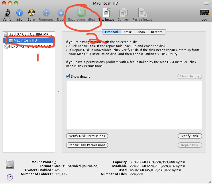 OS X Enable Journaling for Mavericks Install Tech Blog (wh)