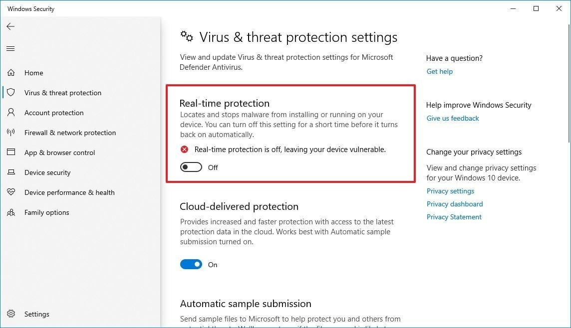 How to enable realtime protection for Windows Defender? • TechBriefly