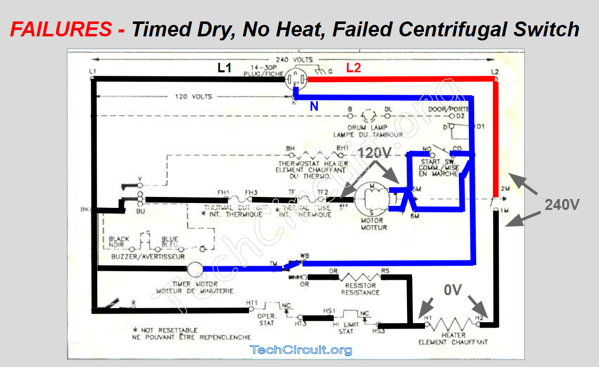 Reading Schematics Whirlpool Electric Dryer Schematic Voltage Maps