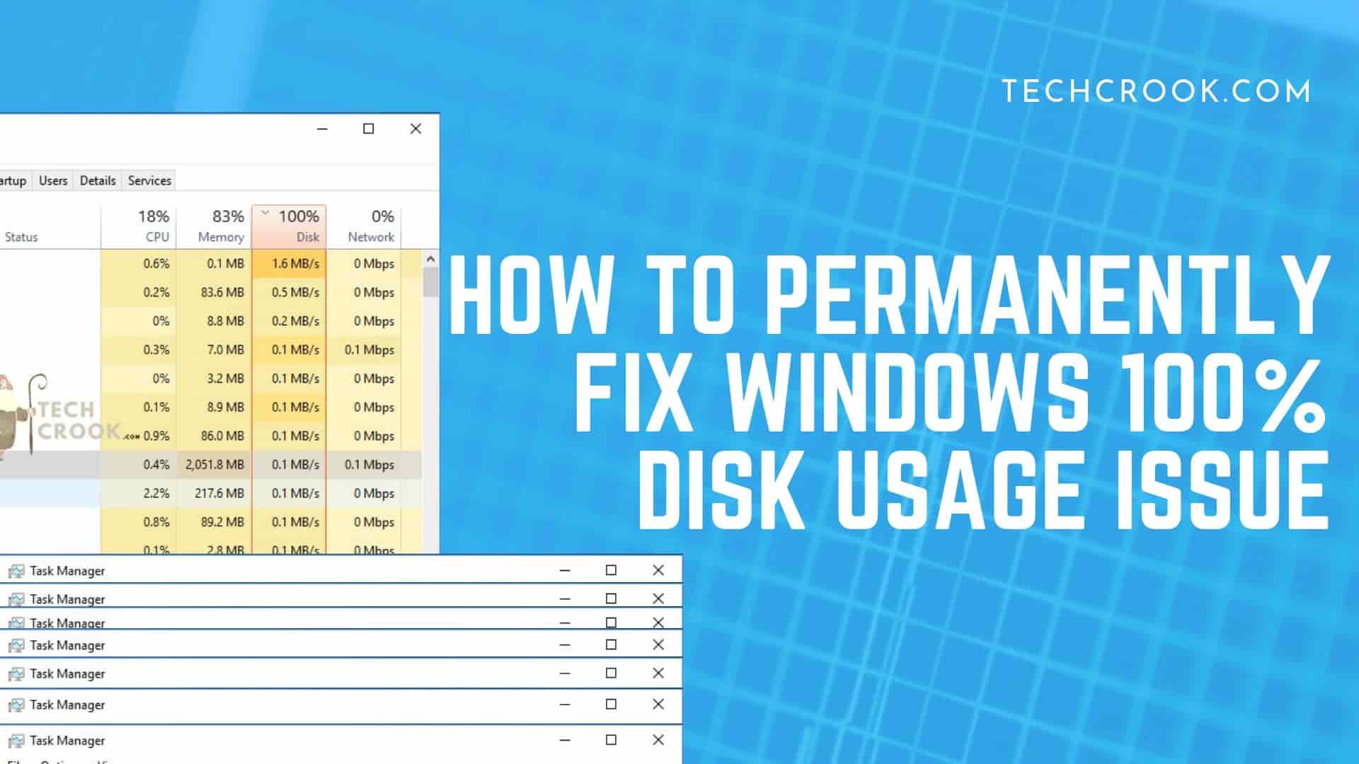 How to fix 100 disk usage at startup in windows 8/8.1/10