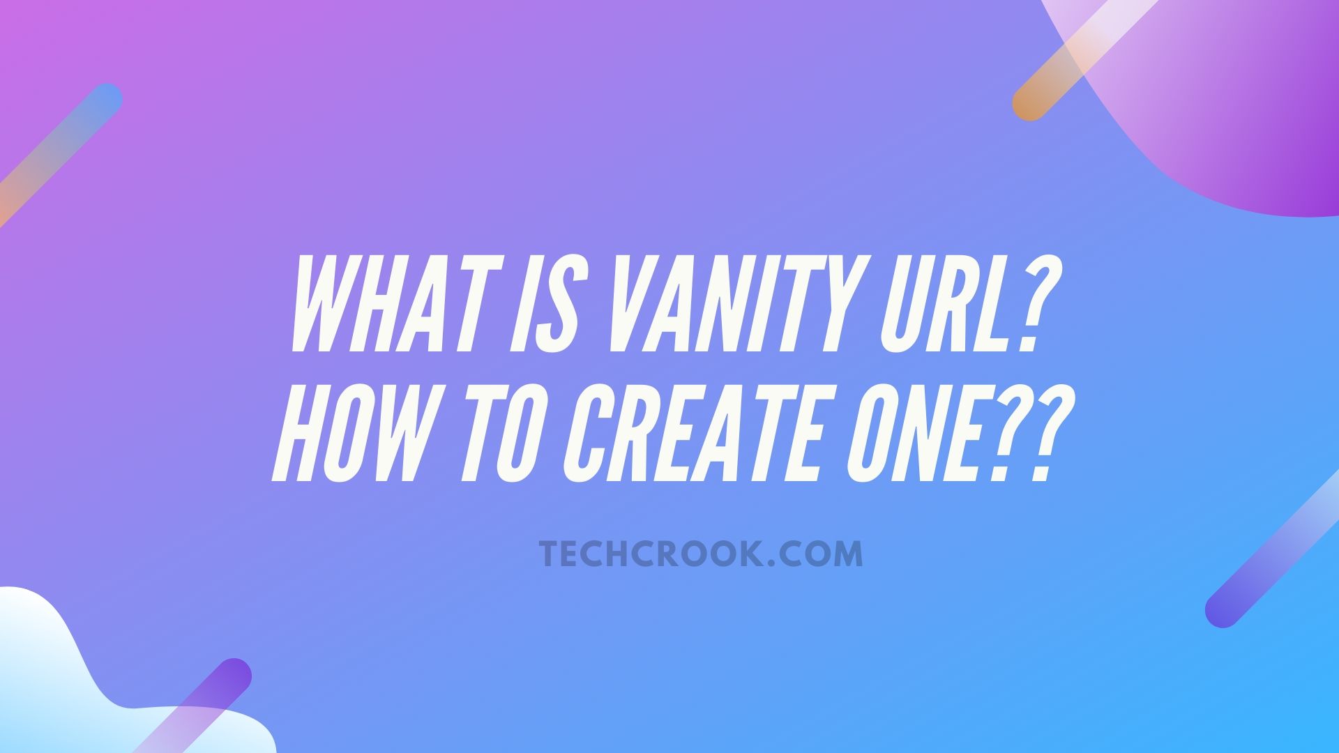 What is Vanity URL? How to create a vanity URL