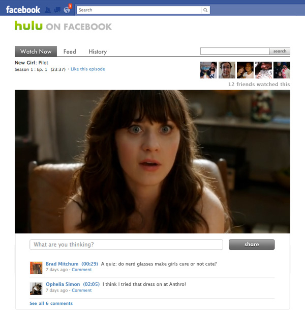 Social TV Just Got Real With Hulu On Facebook TechCrunch