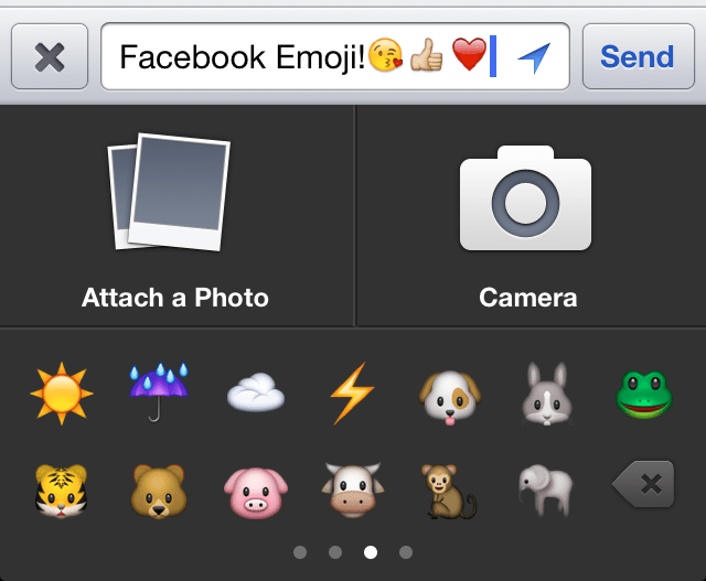 Facebook Adds Emoji To Messages, InLine Friend Tagging, Share Button