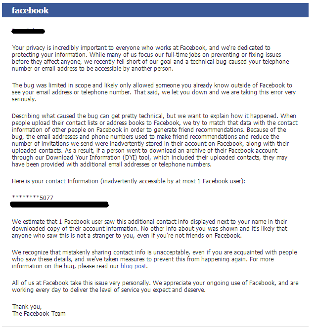 Here’s The Security Breach Email Facebook Is Sending To 6M Users