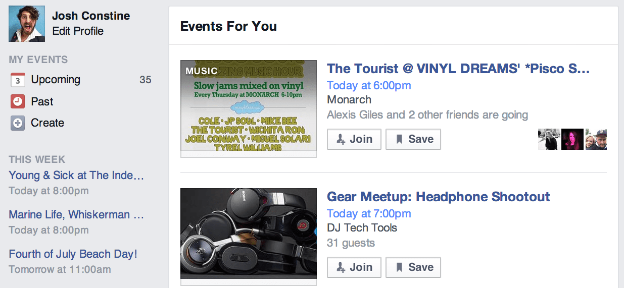Facebook A Local Party Discovery Tool With “Events For You