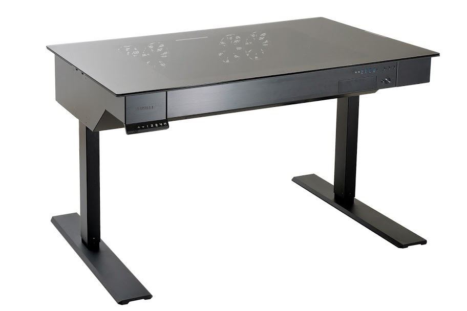 The LianLi DK04 is a big PC case and a motorized standing desk allin