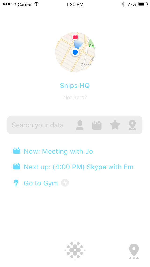 Snips is a personal assistant that combines all your data in one app