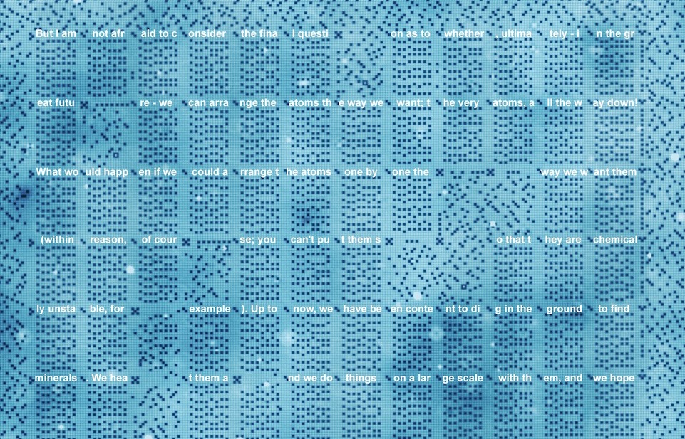 With one atom per bit, this 1kilobyte hard drive is only 100