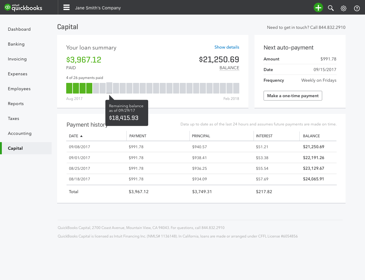 Intuit launches QuickBooks Capital, a small business lending service