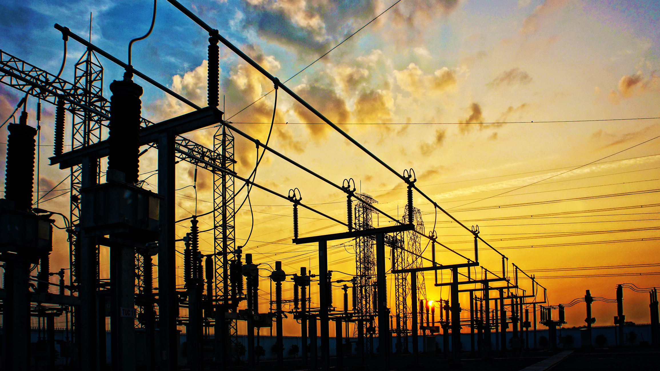 Electricity network at transformer station in sunrise TechCrunch