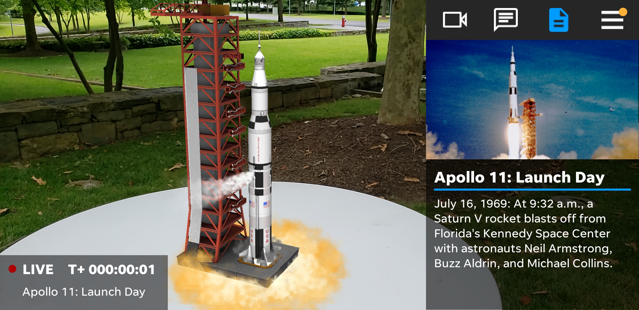 NASA's historic Apollo 11 launch comes to your phone in AR TechCrunch