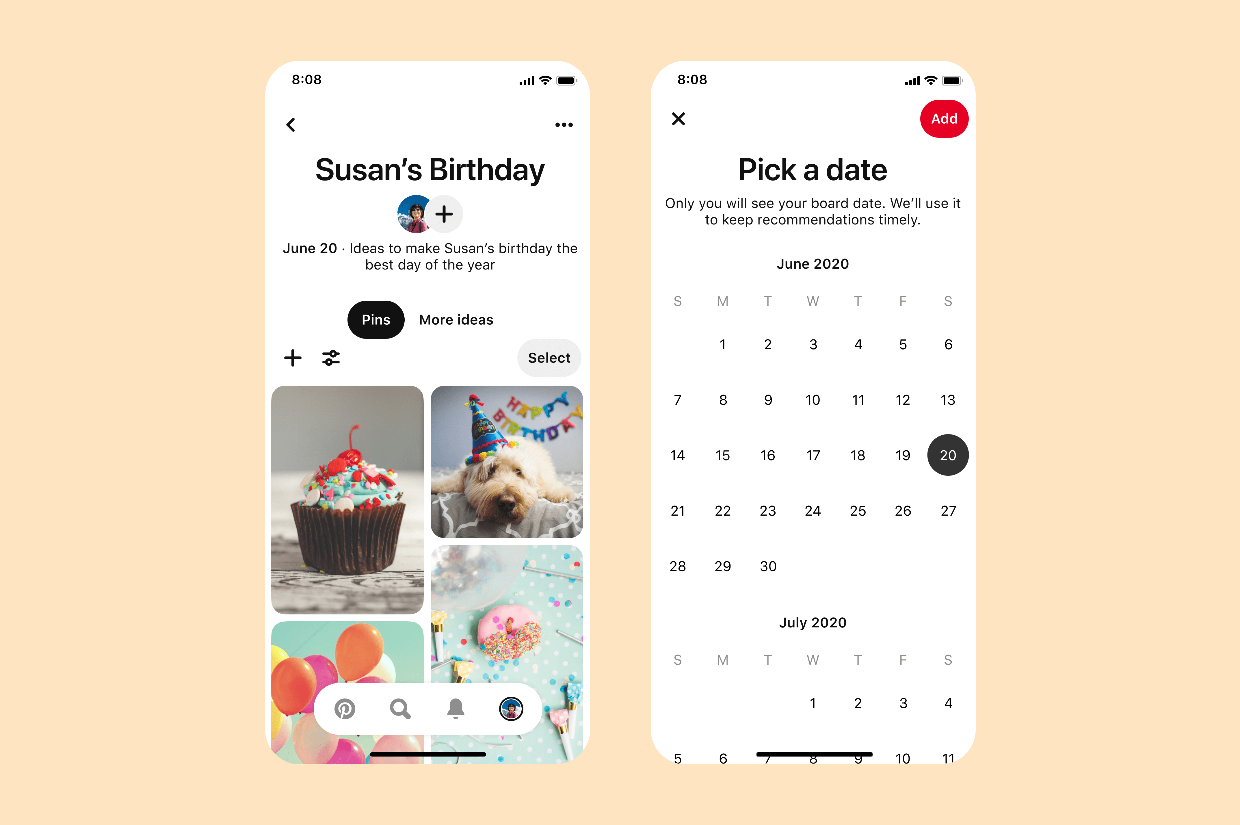 Pinterest rolls out new board features including notes, dates and