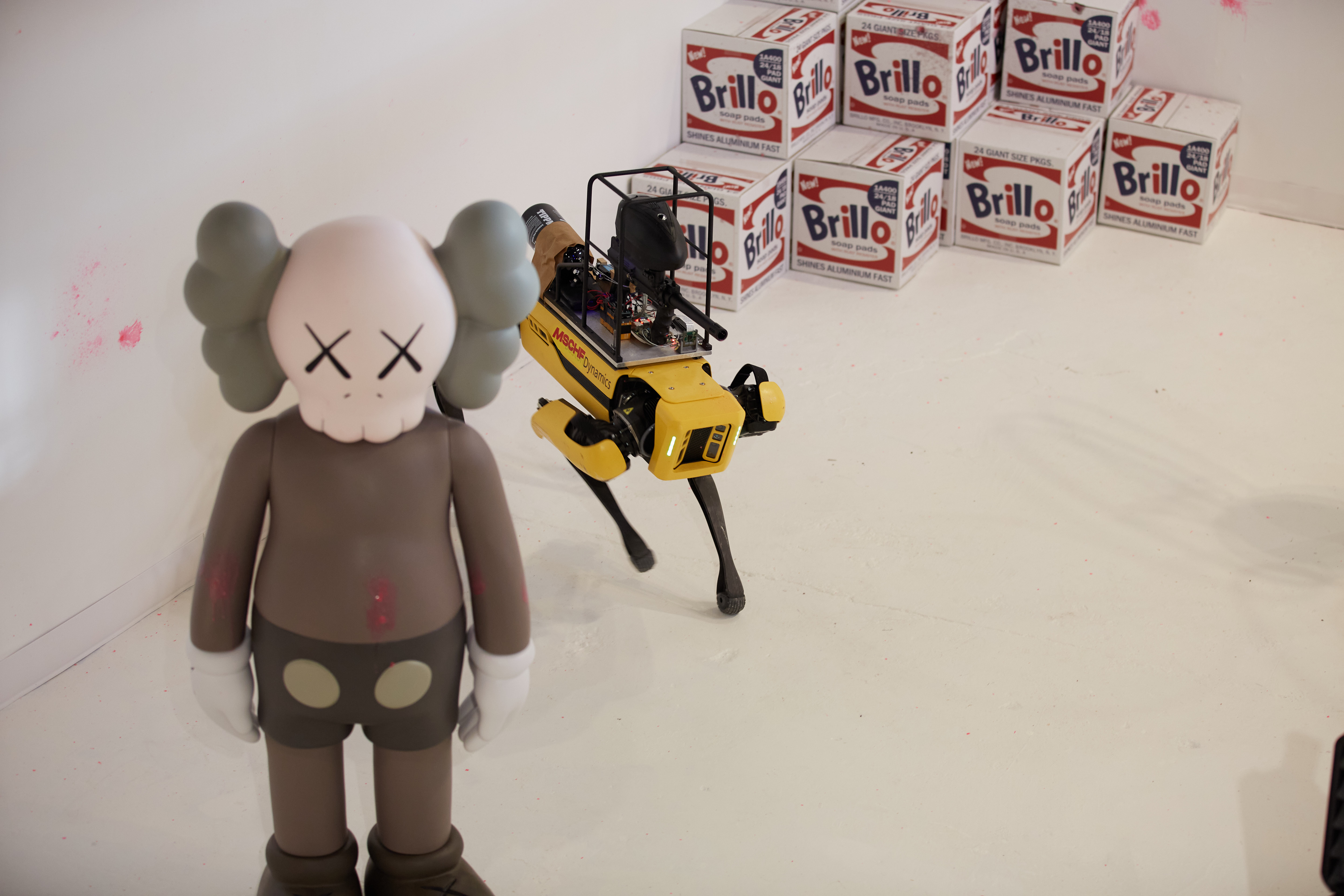 MSCHF mounted a remotecontrol paintball gun to Spot TechCrunch