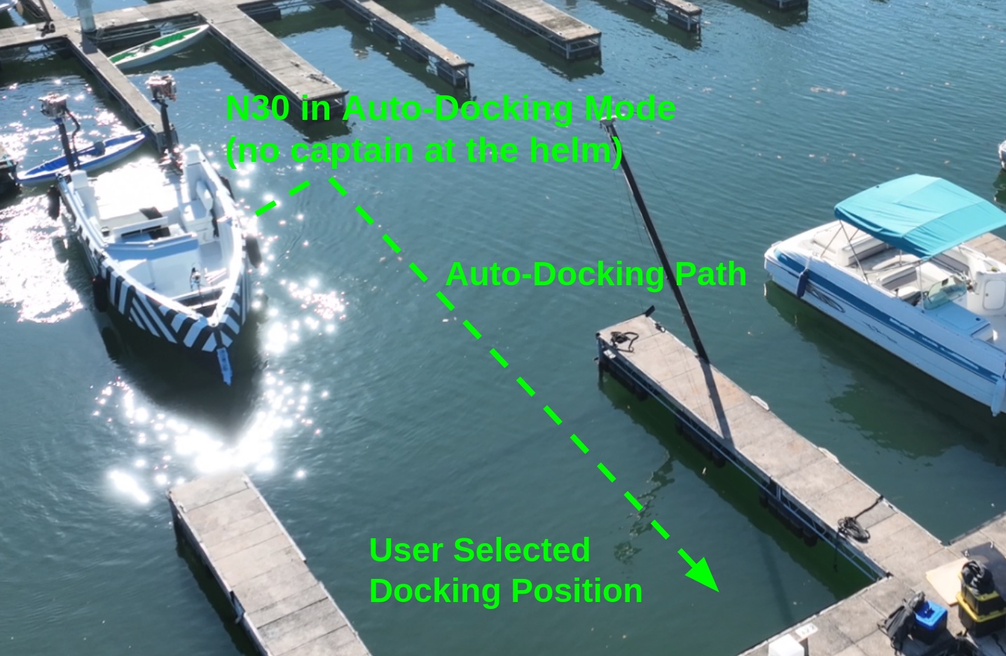 Navier's 30foot hydrofoiling electric boat hits the water and prepares