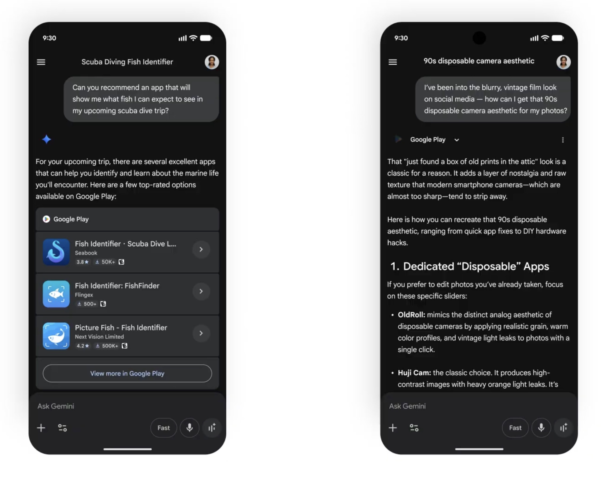 Gemini AI surfacing Android apps in conversation
