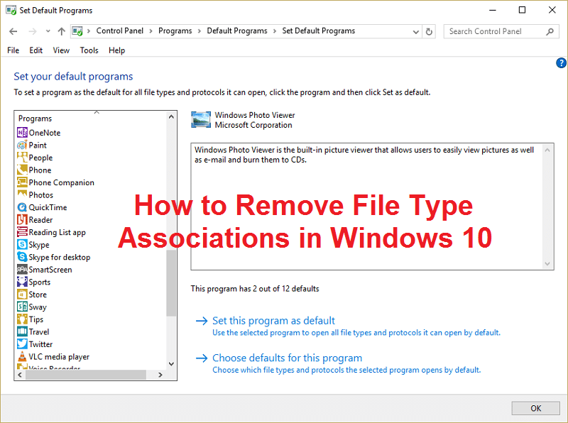 How to Remove File Type Associations in Windows 10 TechCult
