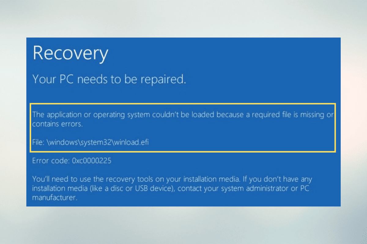 Fix winload.efi missing or corrupt error TechCult
