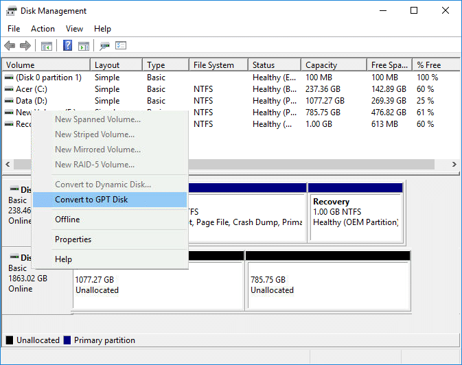 Convert MBR to GPT Disk Without Data Loss in Windows 10 TechCult