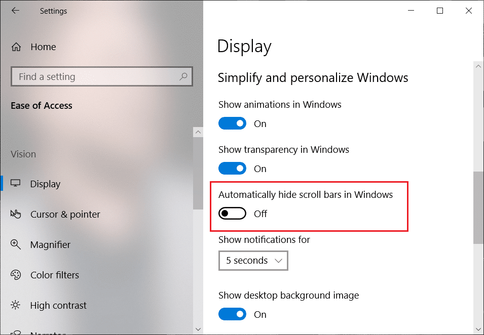 Always Show Scrollbars in Windows 10 Store Apps TechCult