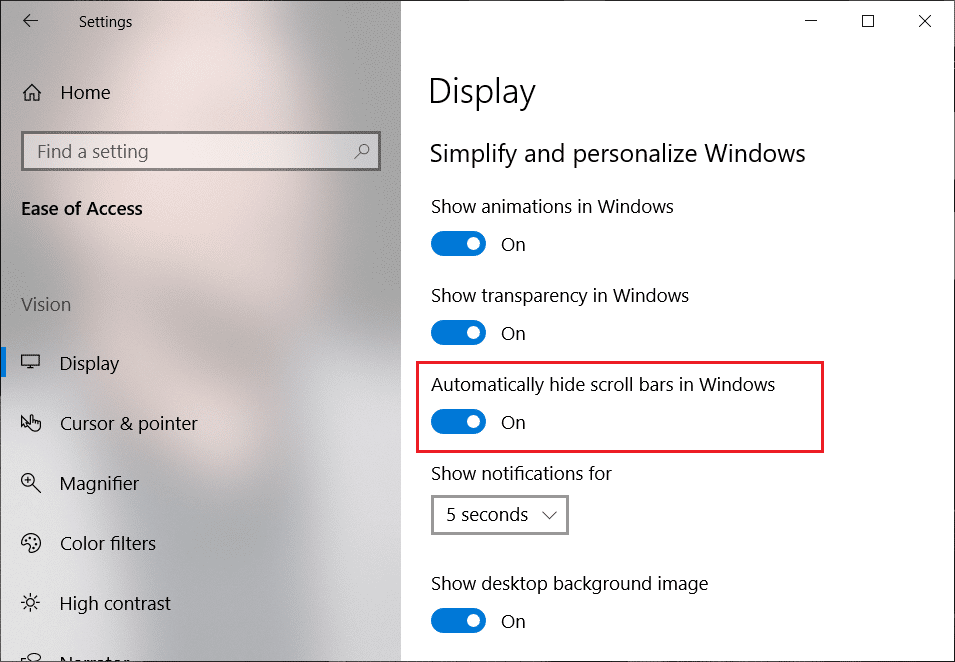 Always Show Scrollbars in Windows 10 Store Apps TechCult