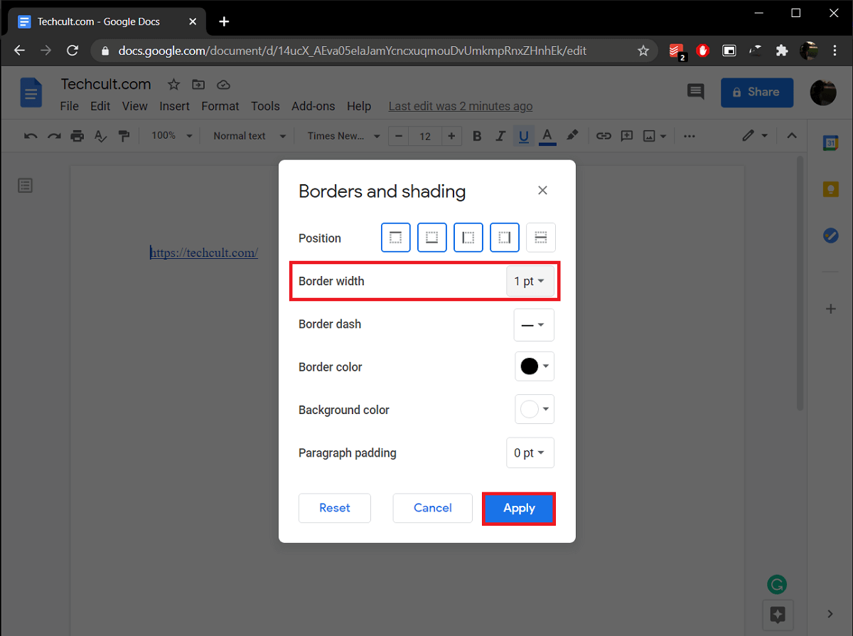 4 Ways to Create Borders in Google Docs TechCult