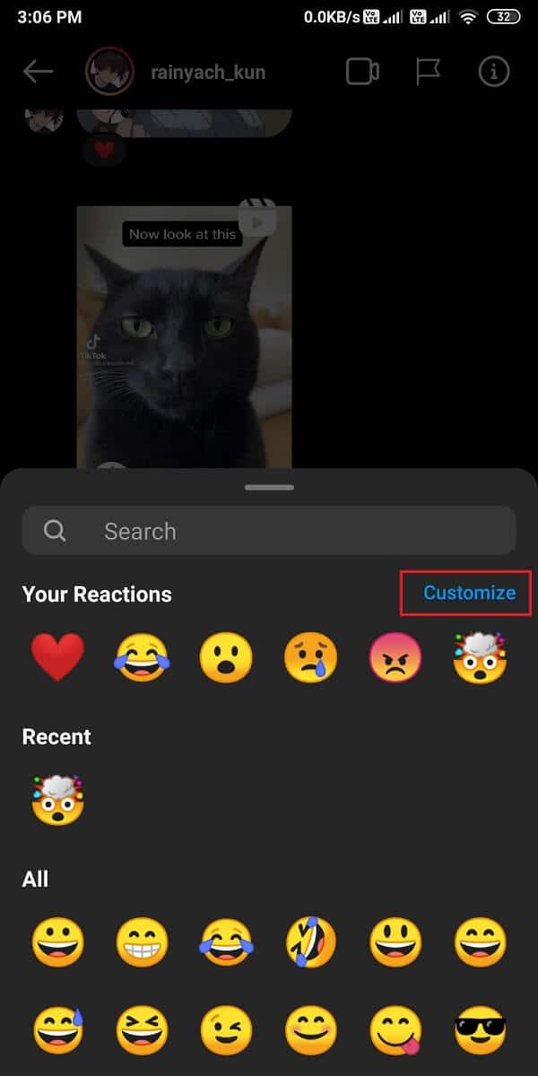How To React To Instagram Messages With Custom Emojis techteds