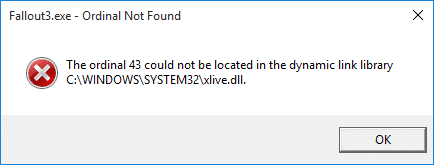 Fix Fallout 3 Ordinal 43 Not Found Error – TechCult